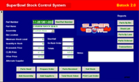 Stock control system for the First Leisure Corporation, Superbowl chain.