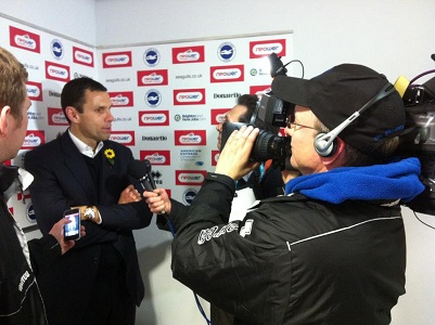 Filming Gus Poyet