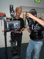 Steadicam Gold Workshop 2011, Andy with Roger Tooley