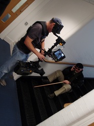 Steadicam Gold Workshop 2011, Andy filming Robin Thwaites